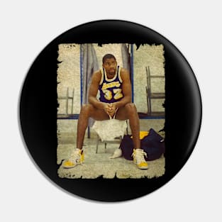 Magic Johnson in Locker Room Lakers Pin