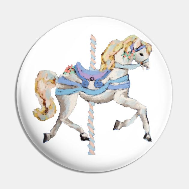 Merry-go-Round horse Pin by Kuhtina