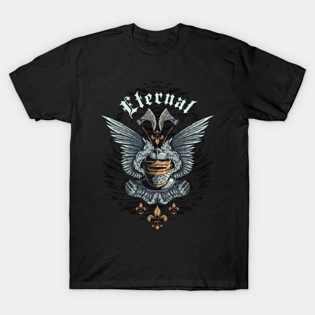 Discover Axes Wings Helmet Gloves Eternal - Warrior - T-Shirt