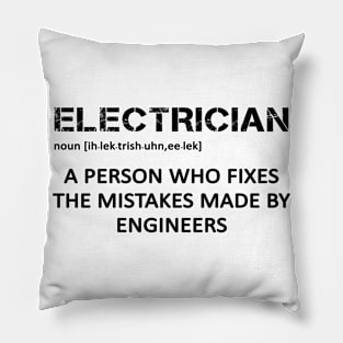 electrician definition Pillow