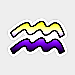 Aquarius Nonbinary Pride Symbol Magnet