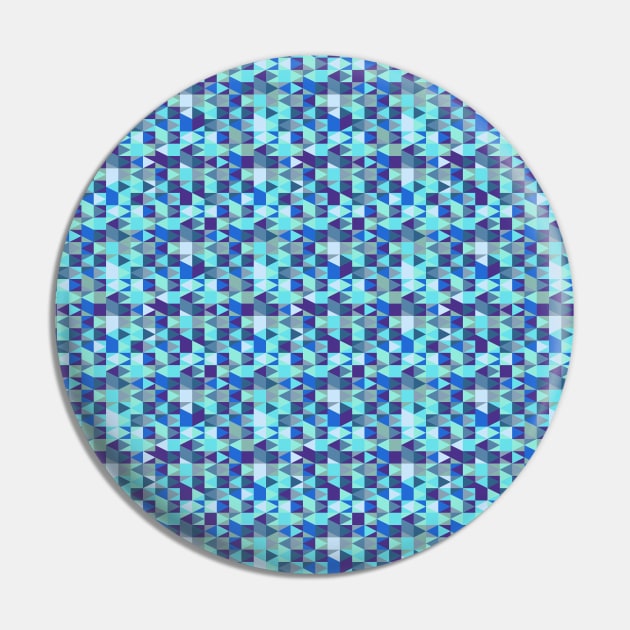 Abstract Blue Diamond Pattern Pin by saradaboru