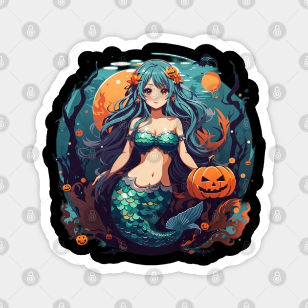 Pretty Little Halloween Mermaid Magnet by MGRCLimon