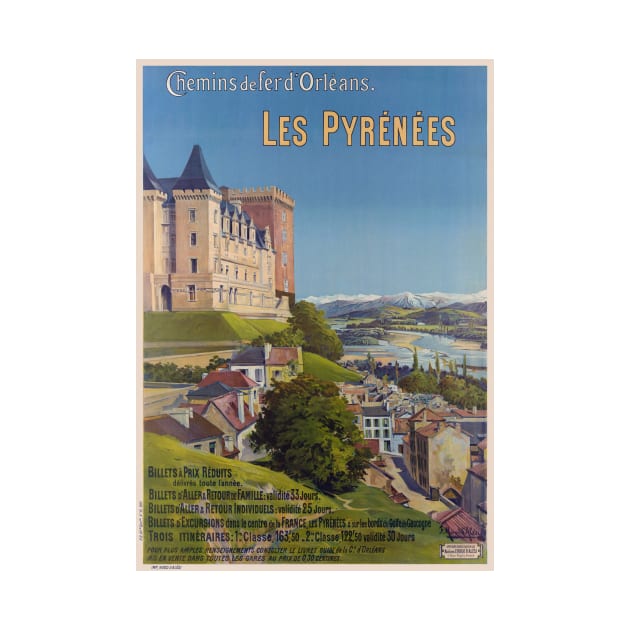 Les Pyrénées France Vintage Poster 1899 by vintagetreasure