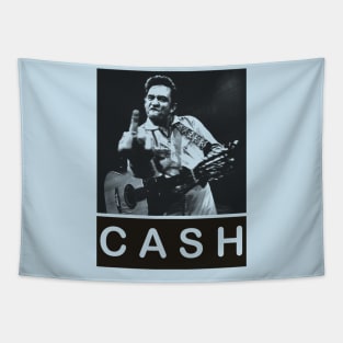 Cool Johnny Cash - Pencil Drawing Style Tapestry