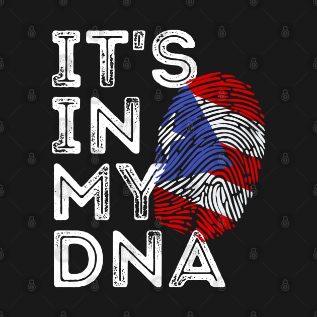 IT'S IN MY DNA Puerto Rico Rican Flag by Arts-lf