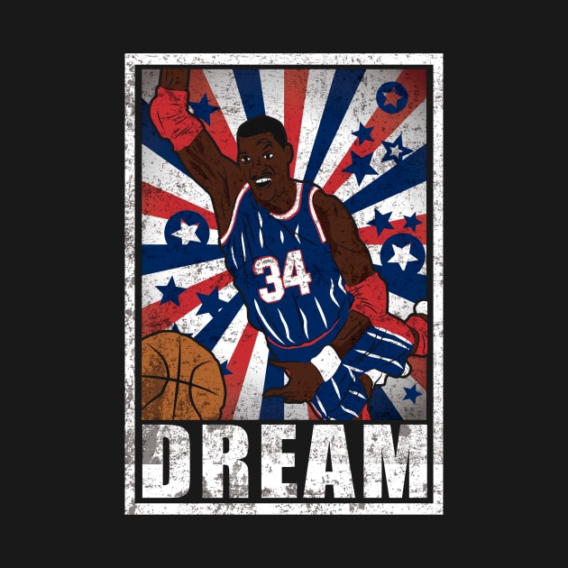 Olajuwon Basketball The Dream Houston 34 Legend by TEEWEB