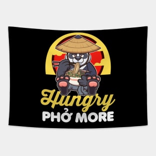 Hungry Pho More Cartoon Panda Tapestry