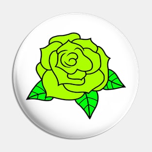 Green Roses Pin