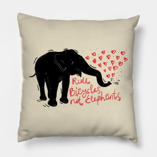 Ride bicycles not elephants (2) Pillow