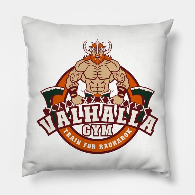 Valhalla Gym Pillow by nickbeta