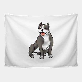Dog - American Staffordshire Terrier - Gray and White Tapestry