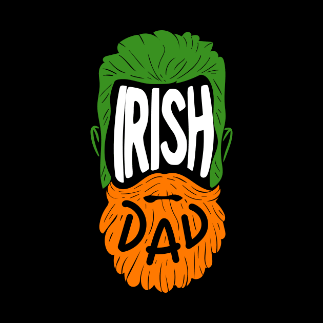 Irish Dad - Bearded Ireland Father Birthday Gift by biNutz