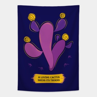 Violet bald cactus Tapestry