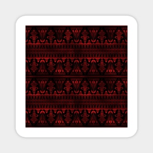 Egg and Dart Frieze in Black and Ruby Red Vintage Faux Foil Art Deco Vintage Foil Pattern Magnet