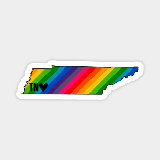 USA States: Tennessee (rainbow) Magnet