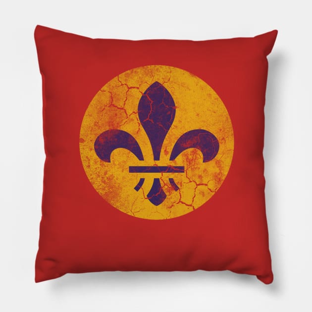 Vintage St Louis Fleur De Lis Pillow by E