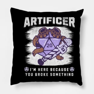 DnD Artificer Class Motto Pillow