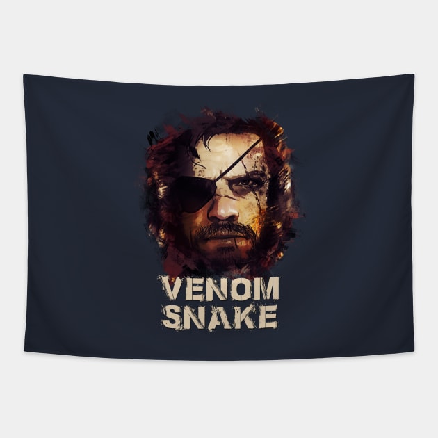 Venom Snake - Big Boss [METAL GEAR SOLID] Tapestry by Naumovski