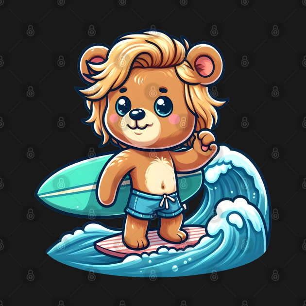 Cute Surfer Bear Kawaii by Teddy Club