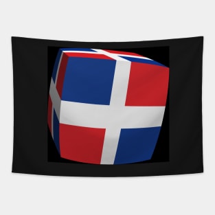 Dominican Republic Flag cubed. Tapestry