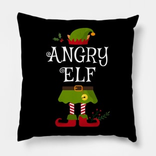 Angry Elf Shirt , Family Matching Group Christmas Shirt, Matching T Shirt for Family, Family Reunion Shirts Pillow