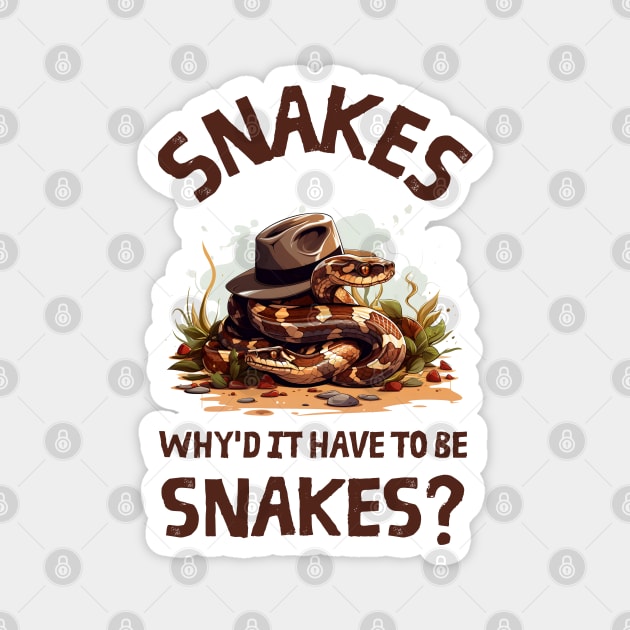 Snakes. Why did it have to be snakes? - Adventure Magnet by Fenay-Designs