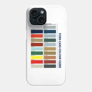 1980s FORD CARS COLOUR GUIDE Phone Case