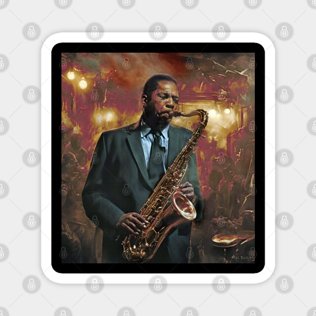 John Coltrane Live Magnet by IconsPopArt