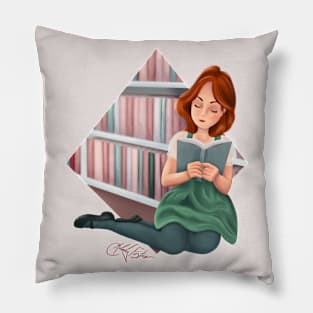 Library Afternoon Pillow