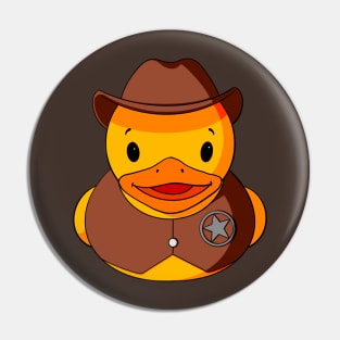 Sheriff Rubber Duck Pin