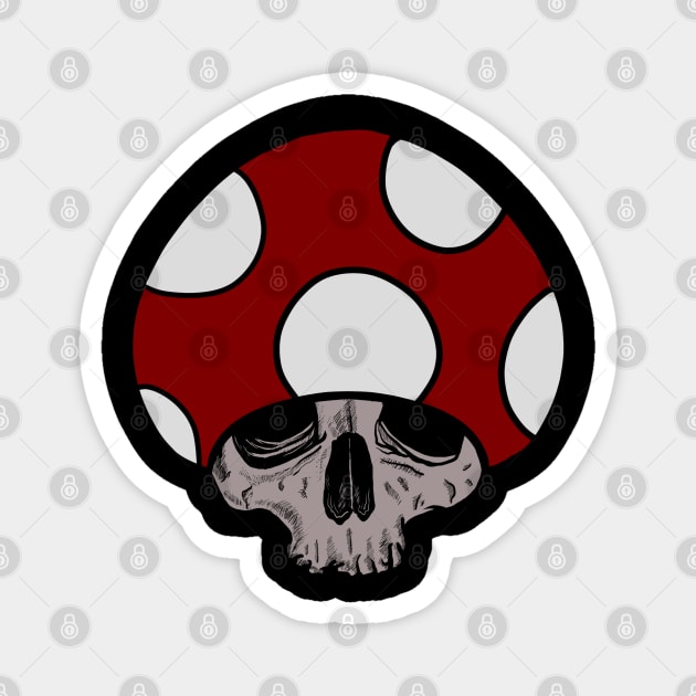 Skull Mushroom Magnet by DeathAnarchy