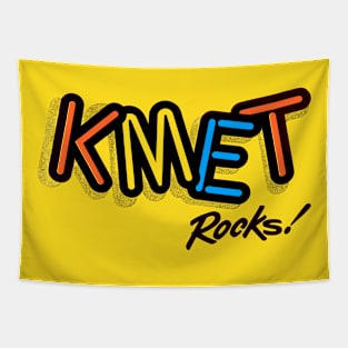 KMET Rocks --80s Aesthetic Tapestry