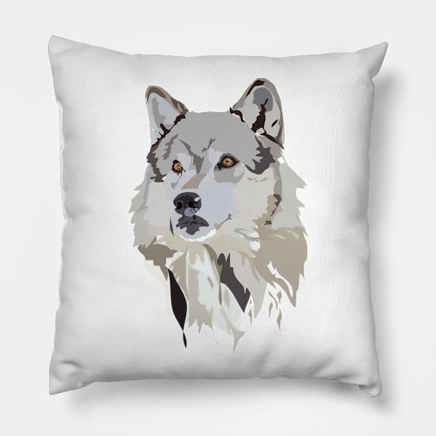 Wolf Pillow by littleanimals