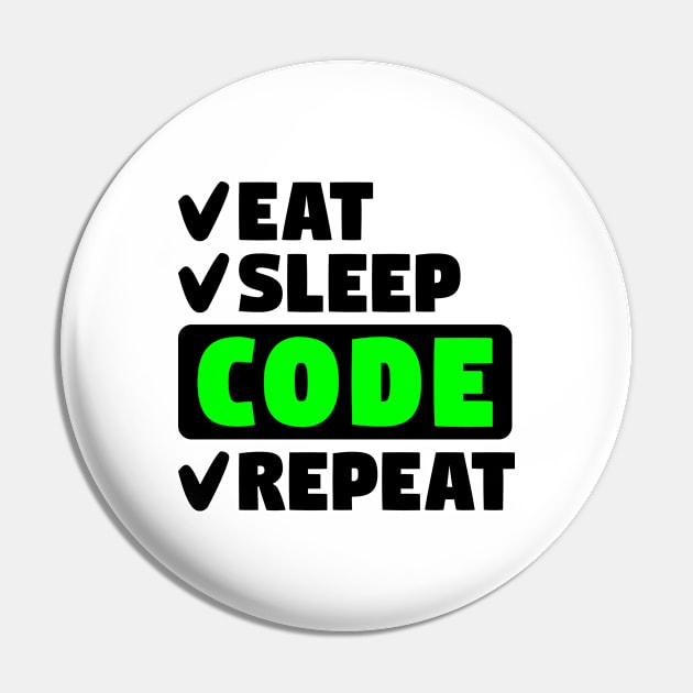 Eat, sleep, code, repeat Pin by colorsplash