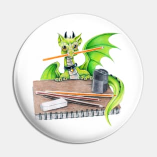 Cute Baby Green Dragon Pin