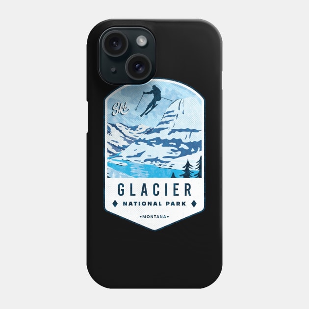 Ski Glacier National Park Montana Phone Case by JordanHolmes