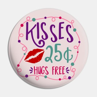 kisses 25 hugs free Pin