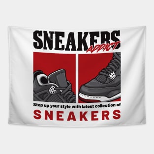 AJ 4 Retro Bred Shoes Art Tapestry