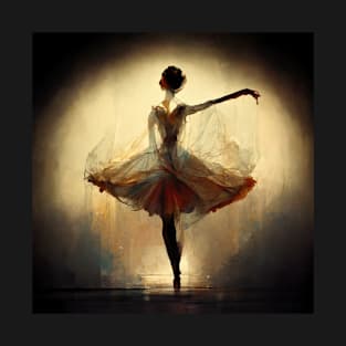 Wispy ballerina in the spotlight ready to dance. T-Shirt