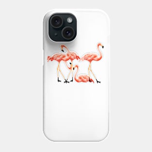 Flamingo Flock, Love Flamingos Tropical Birds Phone Case