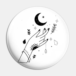 Celestial Moon Rising Pin