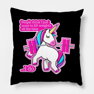 Weightlifting Unicorn / version 2 Pillow