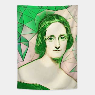 Mary Shelley Green Portrait | Mary Shelly Artwork 8 Tapestry