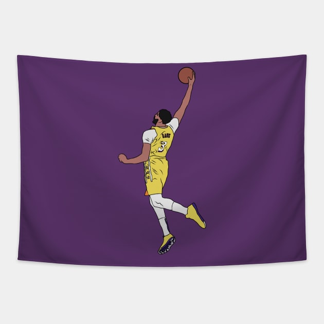 Anthony Davis Dunk Tapestry by rattraptees