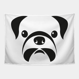 black dog head Tapestry