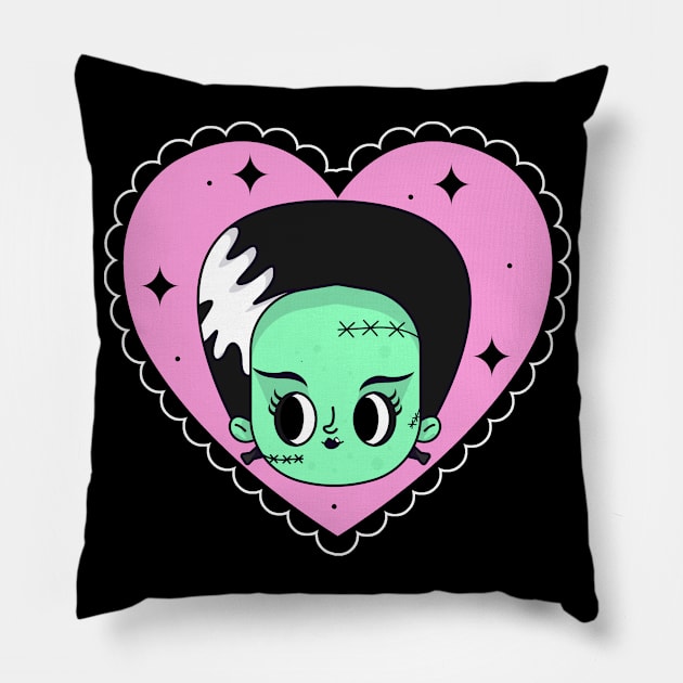 The Cute Bride Pillow by Rockadeadly