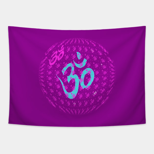 Spiritual Awakening OM Yoga Meditation Tapestry by PlanetMonkey