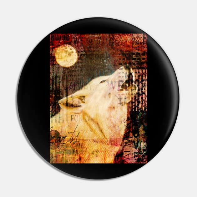 Wolf Pin by teenamarie23art