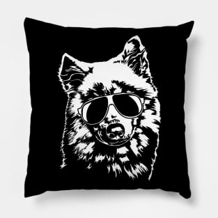 Samoyed with sunglasses cool dog Pillow